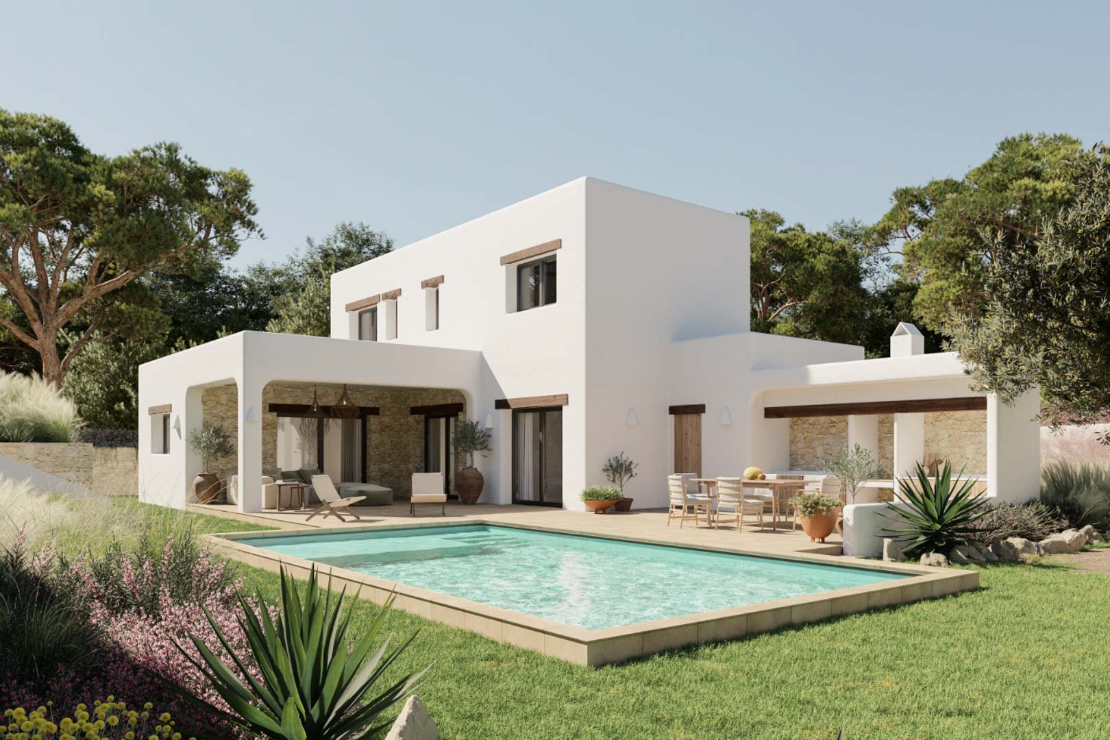 Luxurious Ibiza style villa under construction in Moraira
bp