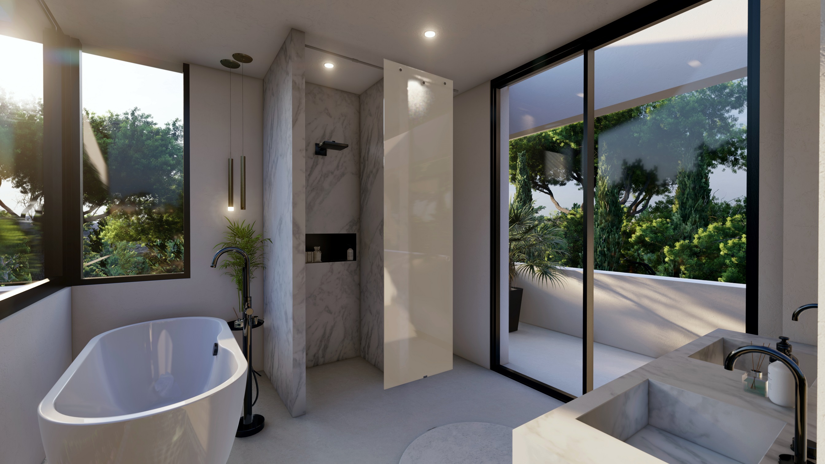 Luxury designer 5 bed villa with sea views in Benissa